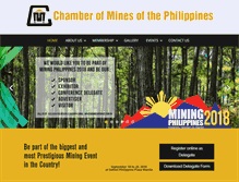 Tablet Screenshot of chamberofmines.com.ph